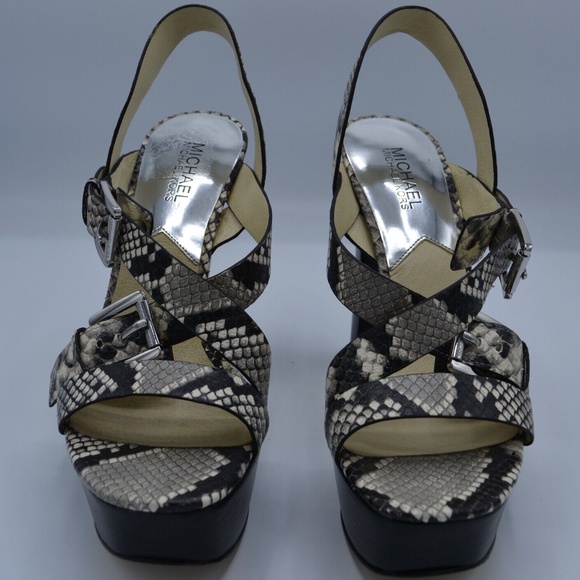 MICHAEL by Michael Kors - Josephine Platform - Leather Snake Print - 8.5M - Picture 1 of 12
